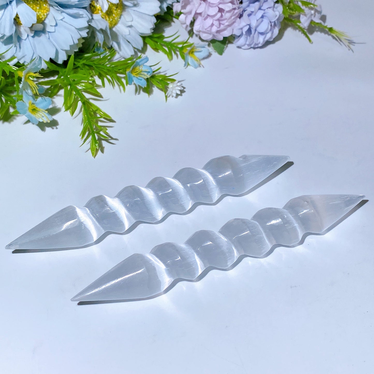 16cm Spiral Selenite Wand Crystal Healing Bulk Wholesale