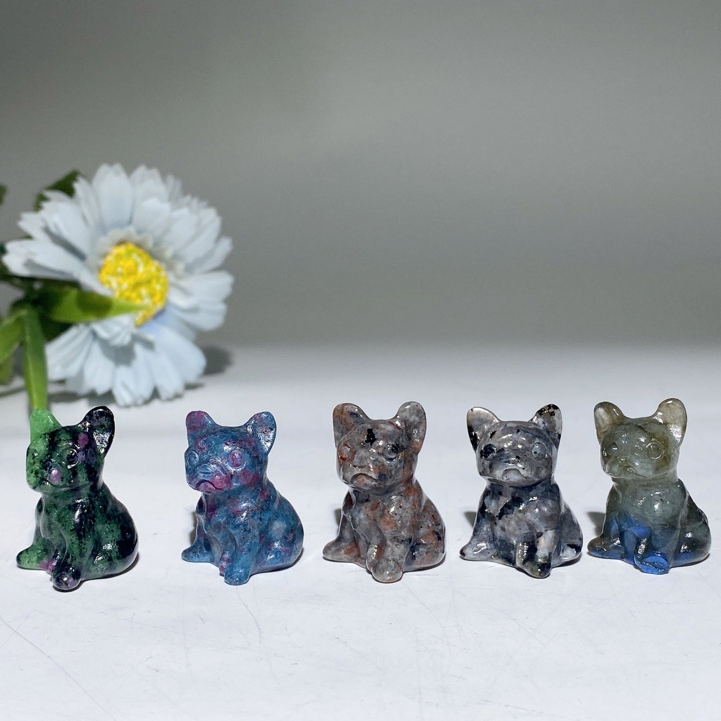 1.1" Crystal Bulldog Carvings Crystal Healing Crystal Healing Bulk Wholesale