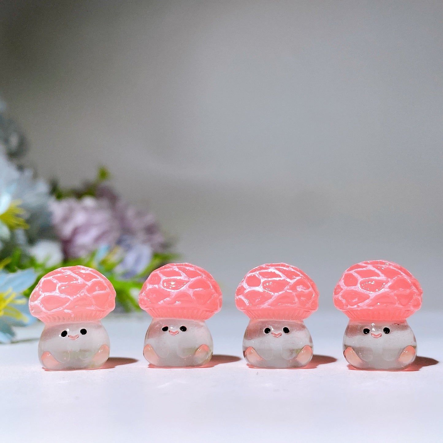 Mini Luminous Mushroom Snowman Spider Cat Crystal Healing Bulk Wholesale
