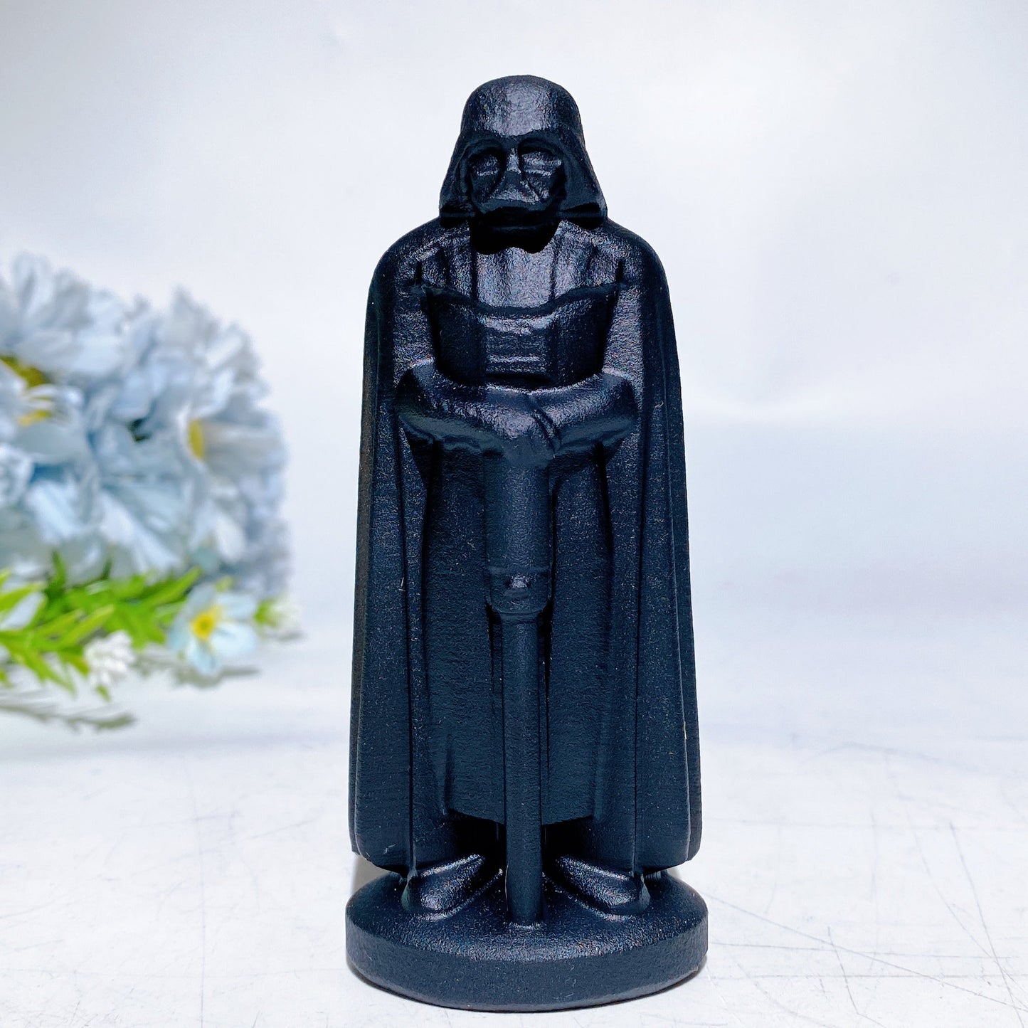 4.0" Black Obsidian Darth Vader Carving Crystal Healing Bulk Wholesale