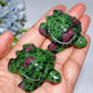2.0" UV Reactive Ruby in Zoisite Turtle Carving Crystal Healing Bulk Wholesale