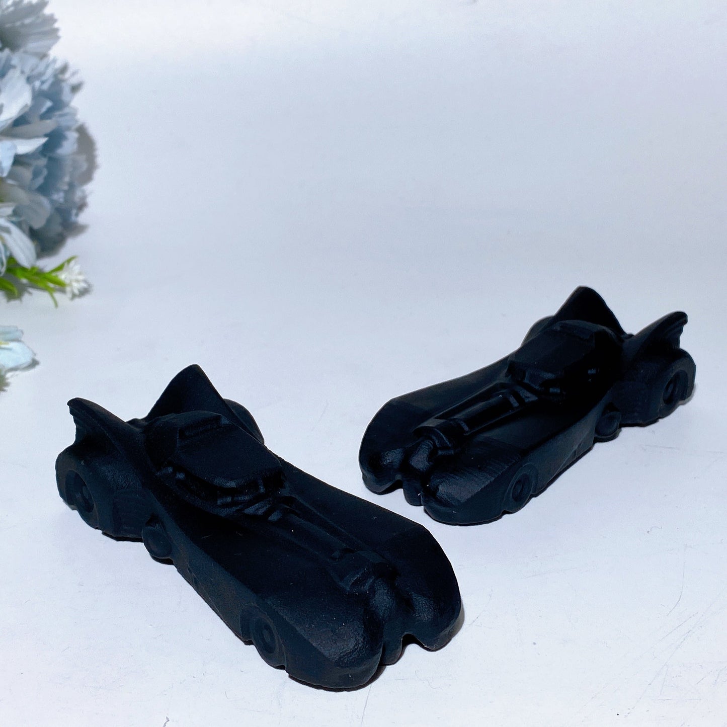 10cm Black Obsidian Race Car Carving Crystal Healing Bulk Wholesale