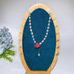 28cm Natrual Water Pearl with Natural Rose Necklace Crystal Healing Bulk Wholesale