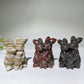 2.4" Crystal Rabbit Family Carvings Crystal Healing Bulk Wholesale