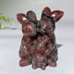 2.4" Crystal Rabbit Family Carvings Crystal Healing Bulk Wholesale