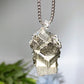 Raw Pyrite Pendant with Chain Necklace Crystal Healing Bulk Wholesale