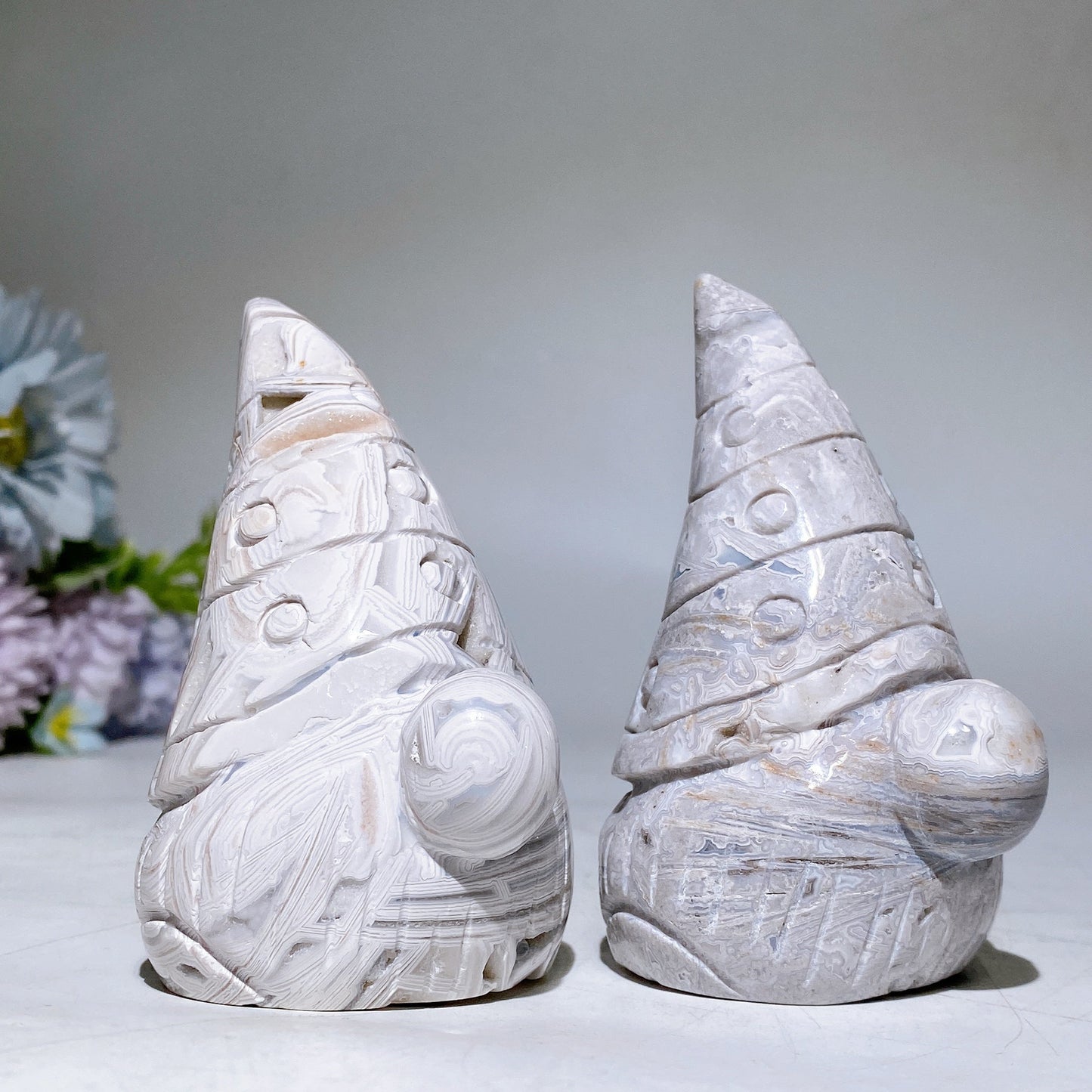 3.3" White Onyx Dwarf Carving Crystal Healing Bulk Wholesale