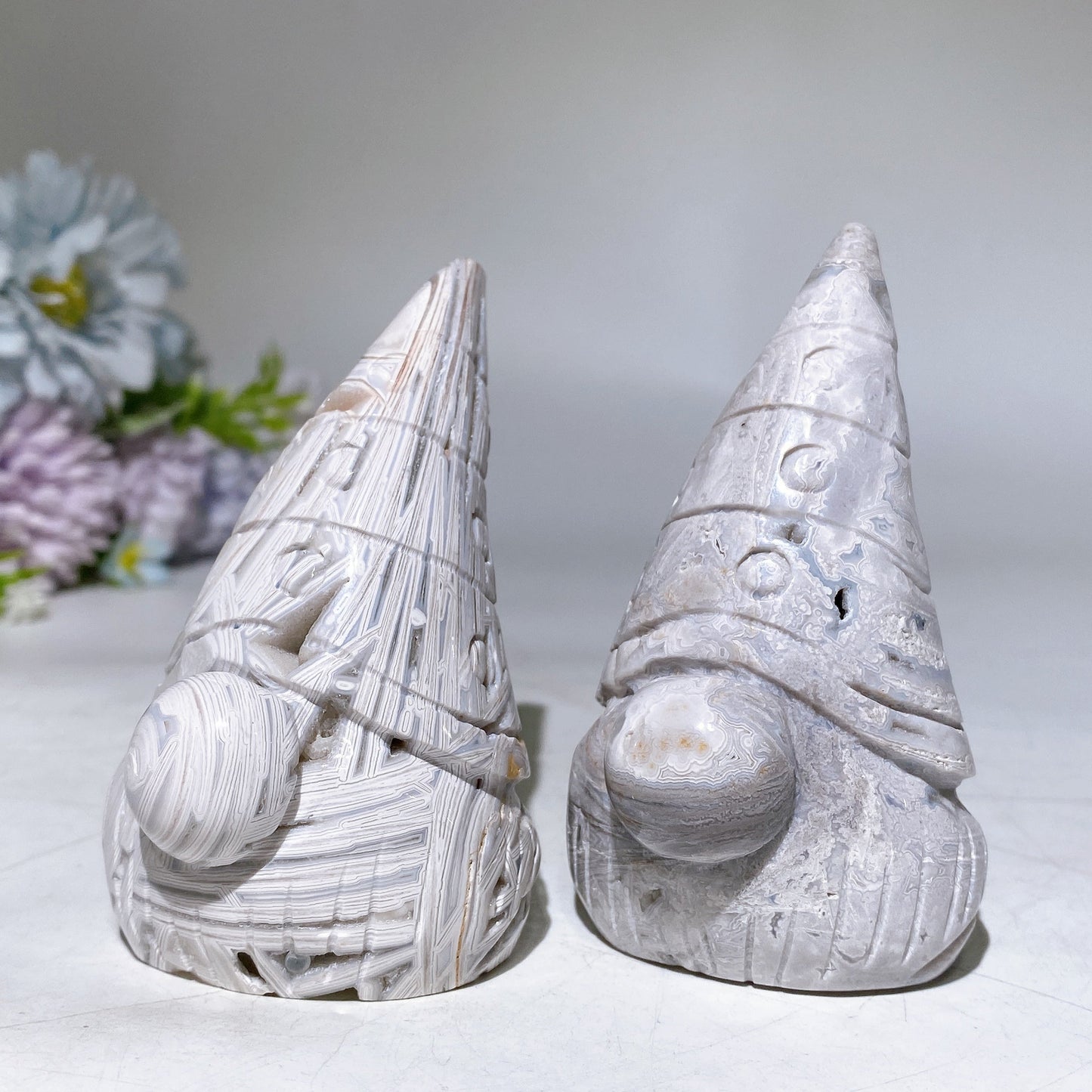 3.3" White Onyx Dwarf Carving Crystal Healing Bulk Wholesale