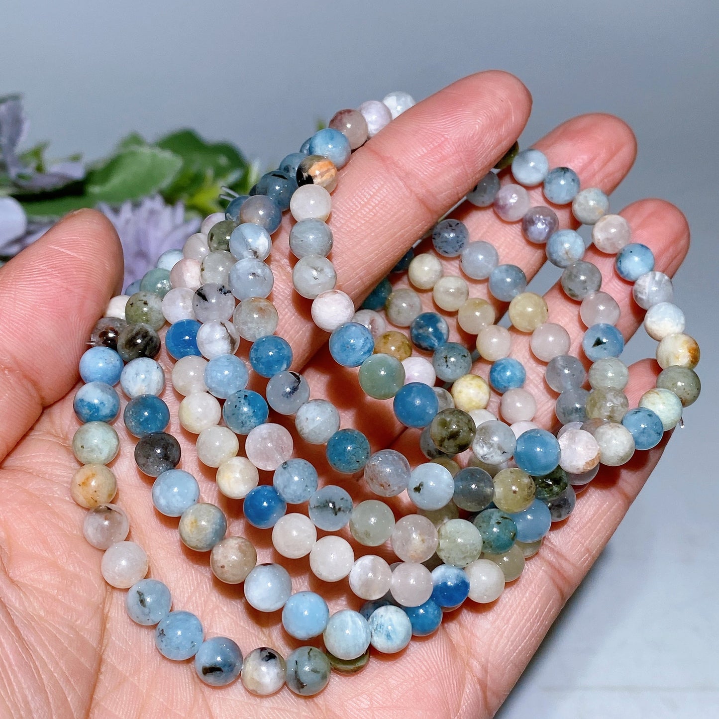 6mm Morganite Bracelet Crystal Healing Bulk Wholesale