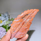 4.0"-4.5" Cotton Candy Agate Feather Carving Crystal Healing Bulk Wholesale