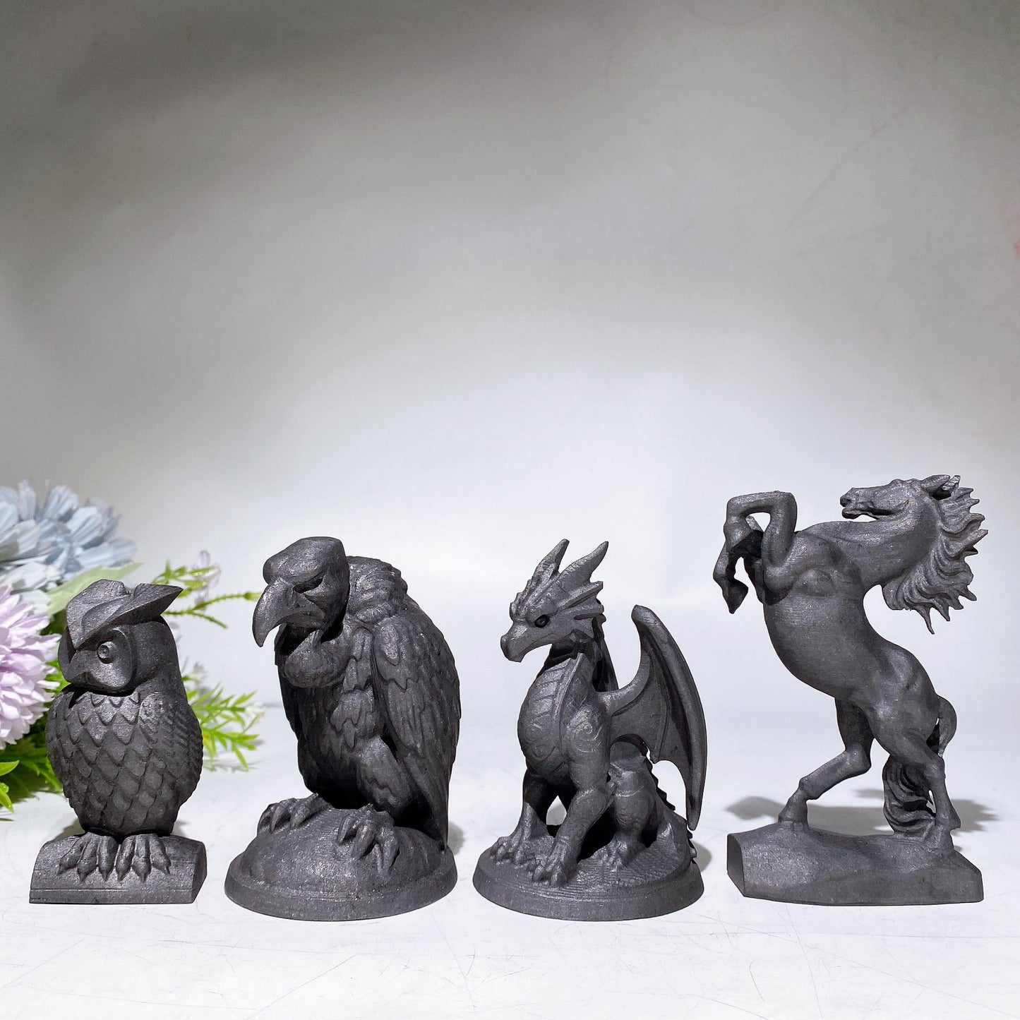 8.5-12cm Schungite Animal Carving Crystal Healing Bulk Wholesale