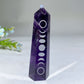 3.0" Crystal Point with Moon Printing Crystal Healing Bulk Wholesale