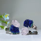 Adjustable Double Crystal Raw Stone Ring Crystal Healing Bulk Wholesale