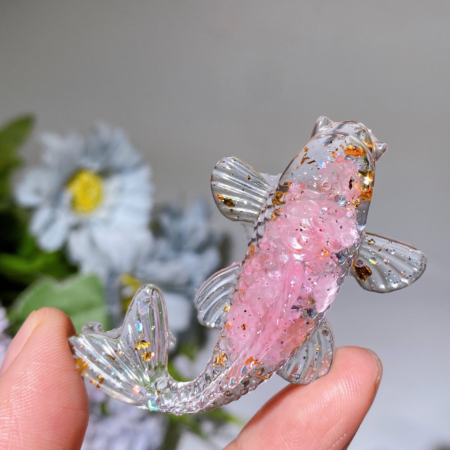 Resin Fish Infused Crystal Chips Carving Crystal Healing Bulk Wholesale