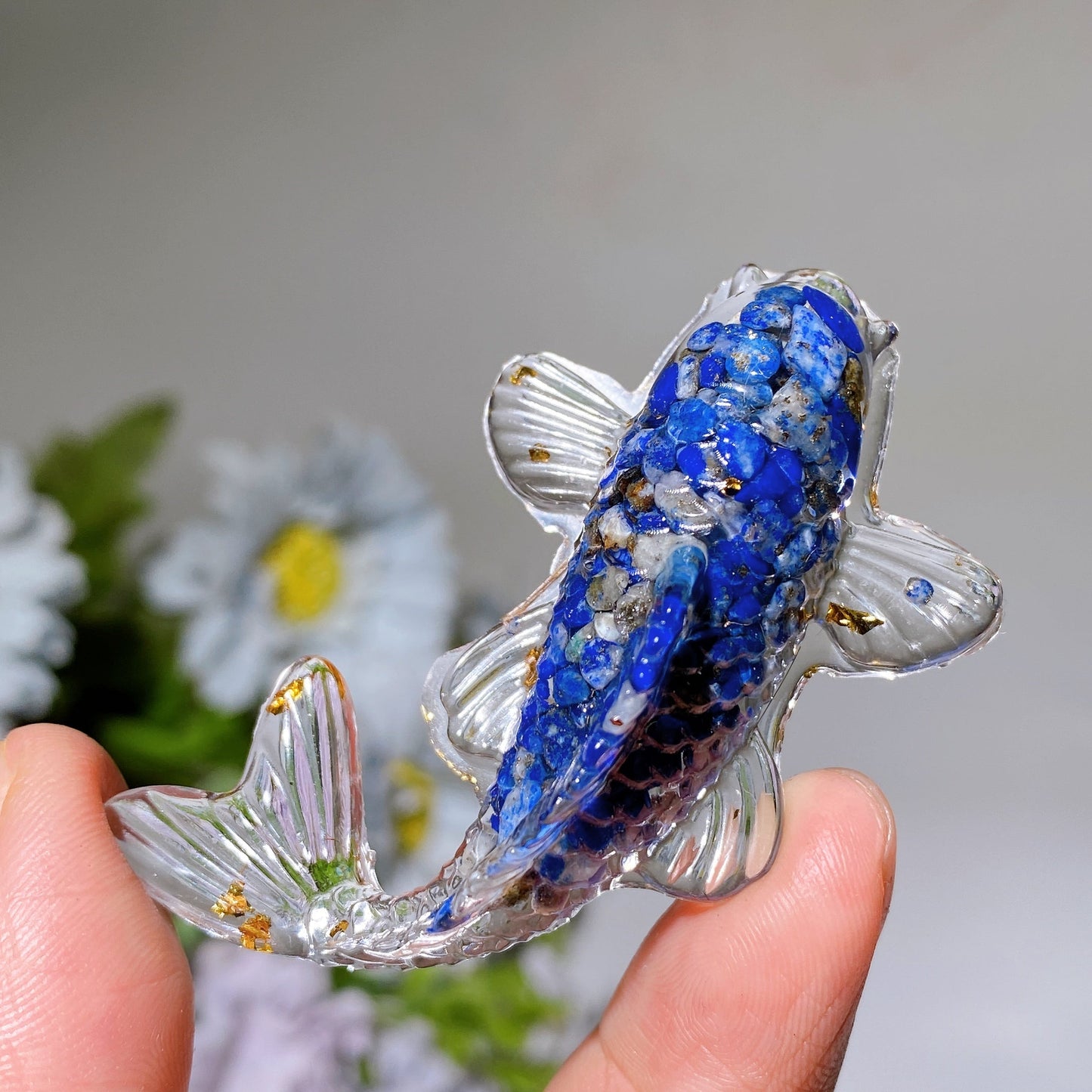 Resin Fish Infused Crystal Chips Carving Crystal Healing Bulk Wholesale