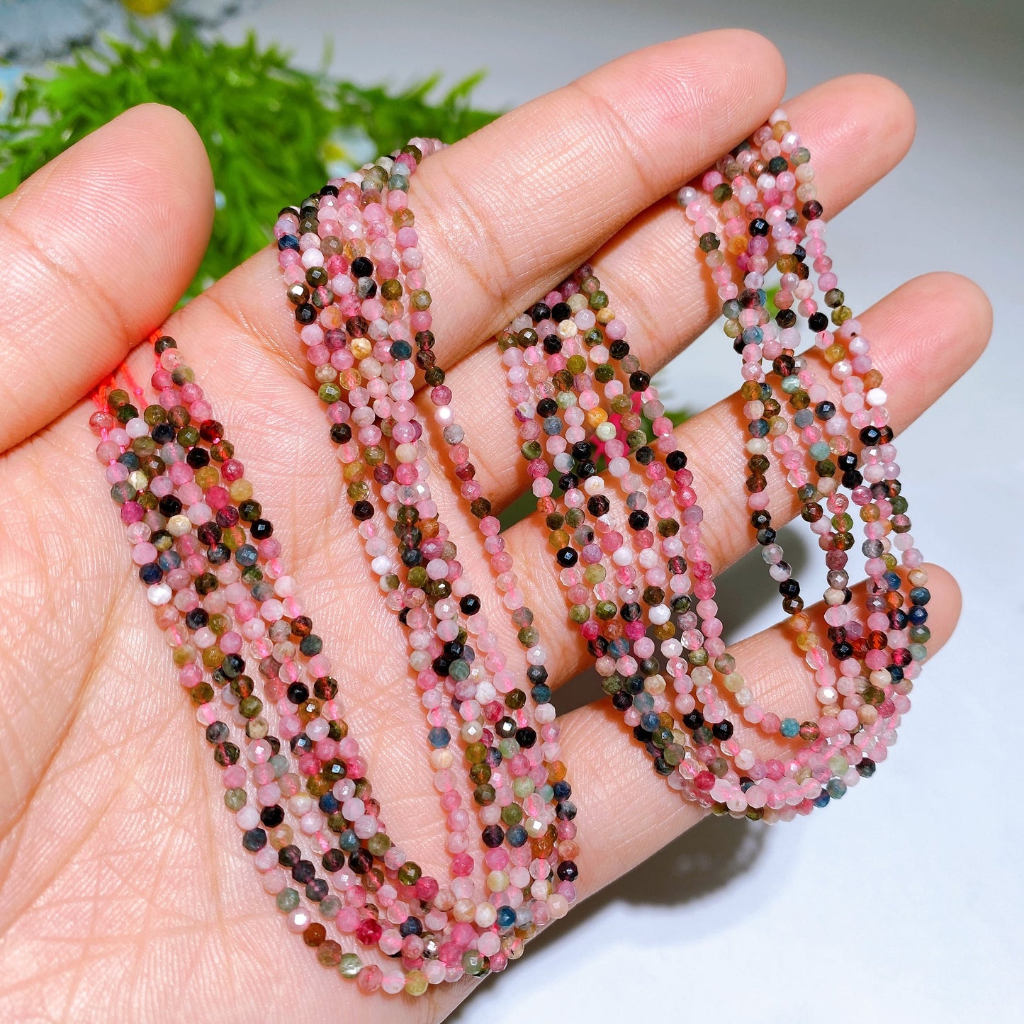 2mm Faceted Crystal Beads String Crystal Healing Bulk Wholesale