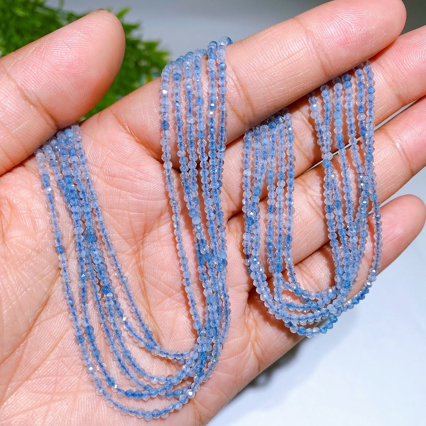 2mm Faceted Crystal Beads String Crystal Healing Bulk Wholesale