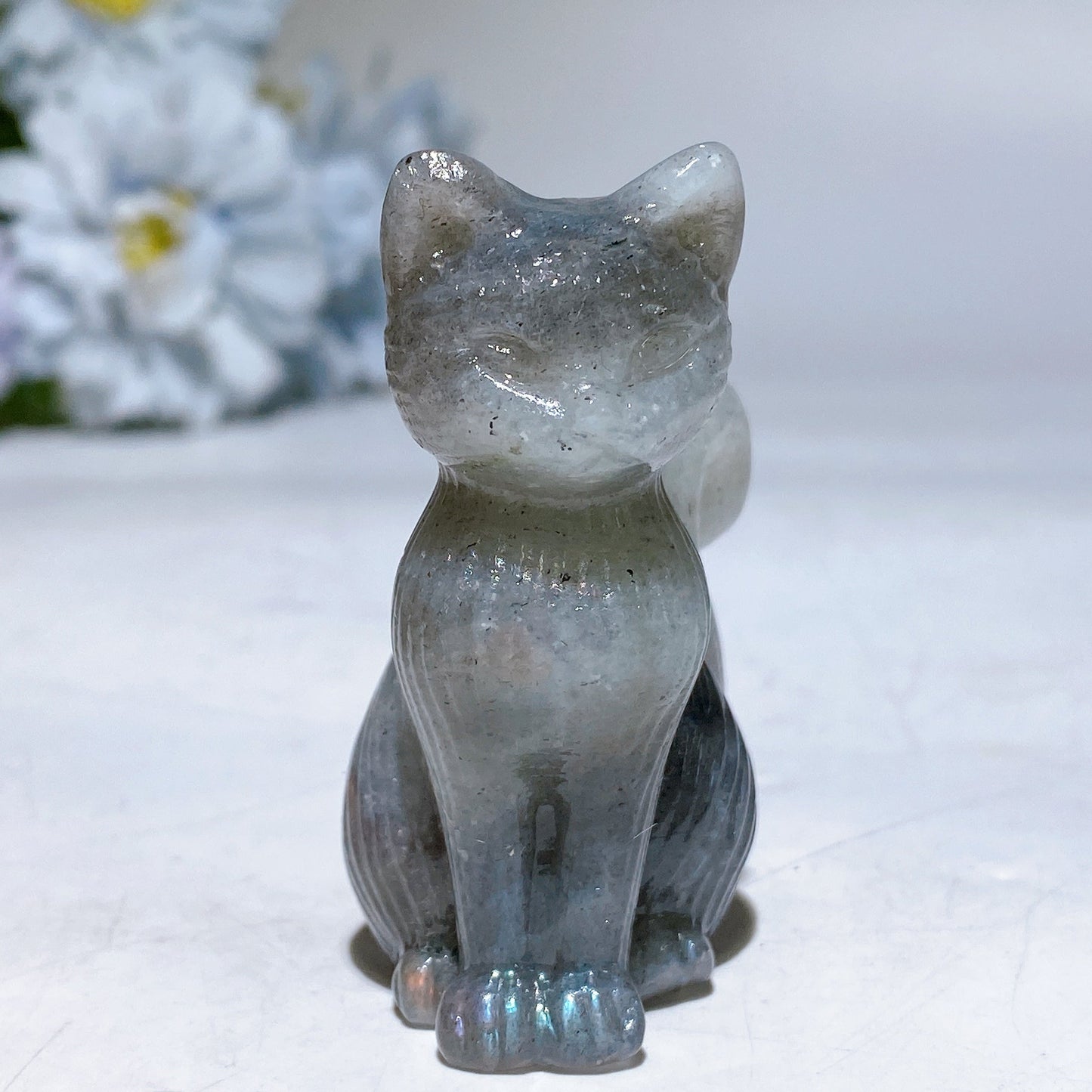 2.4" Crystal Cat Carving Crystal Healing Bulk Wholesale