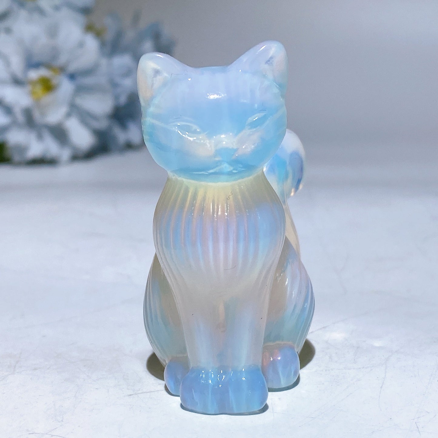2.4" Crystal Cat Carving Crystal Healing Bulk Wholesale