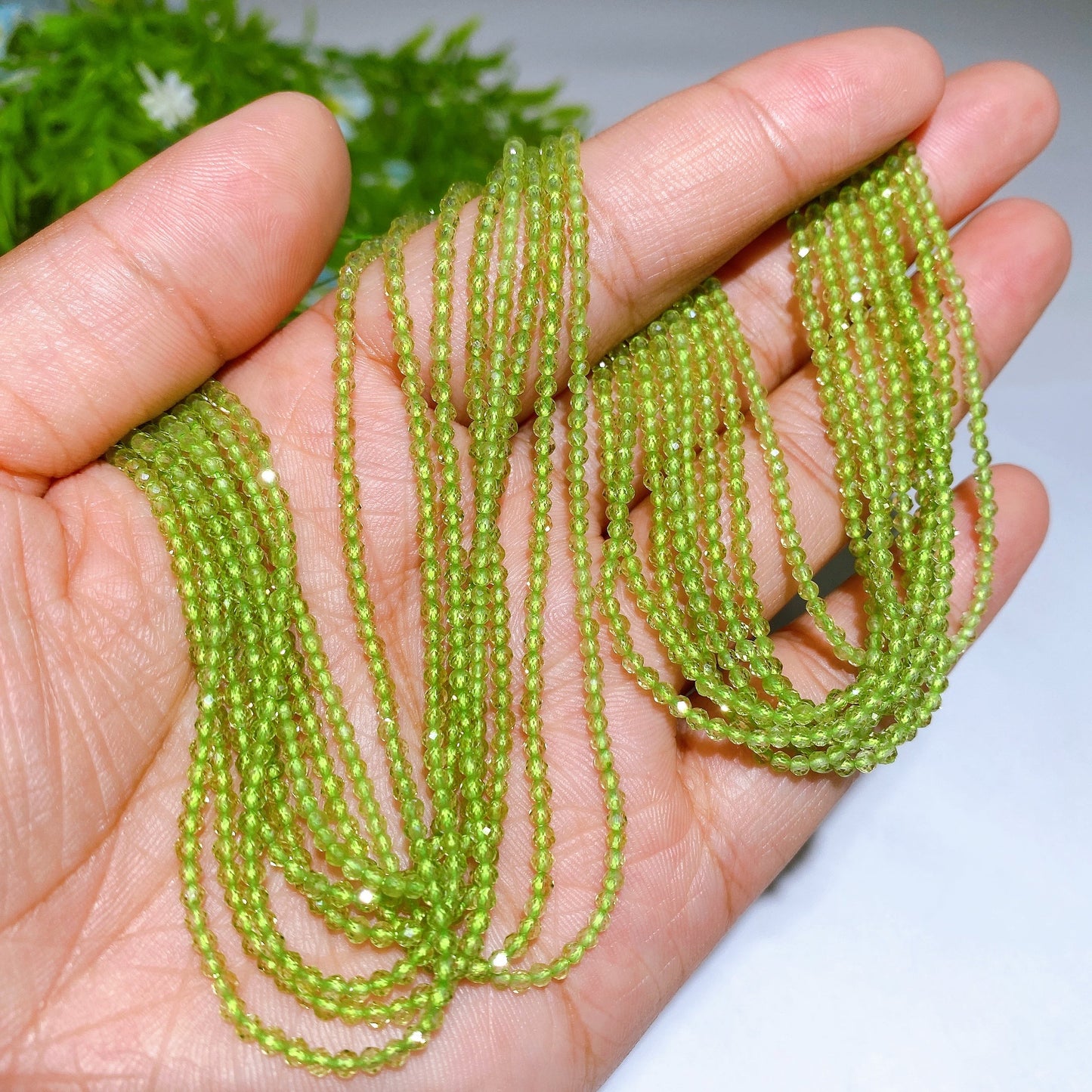 2mm Faceted Crystal Beads String Crystal Healing Bulk Wholesale