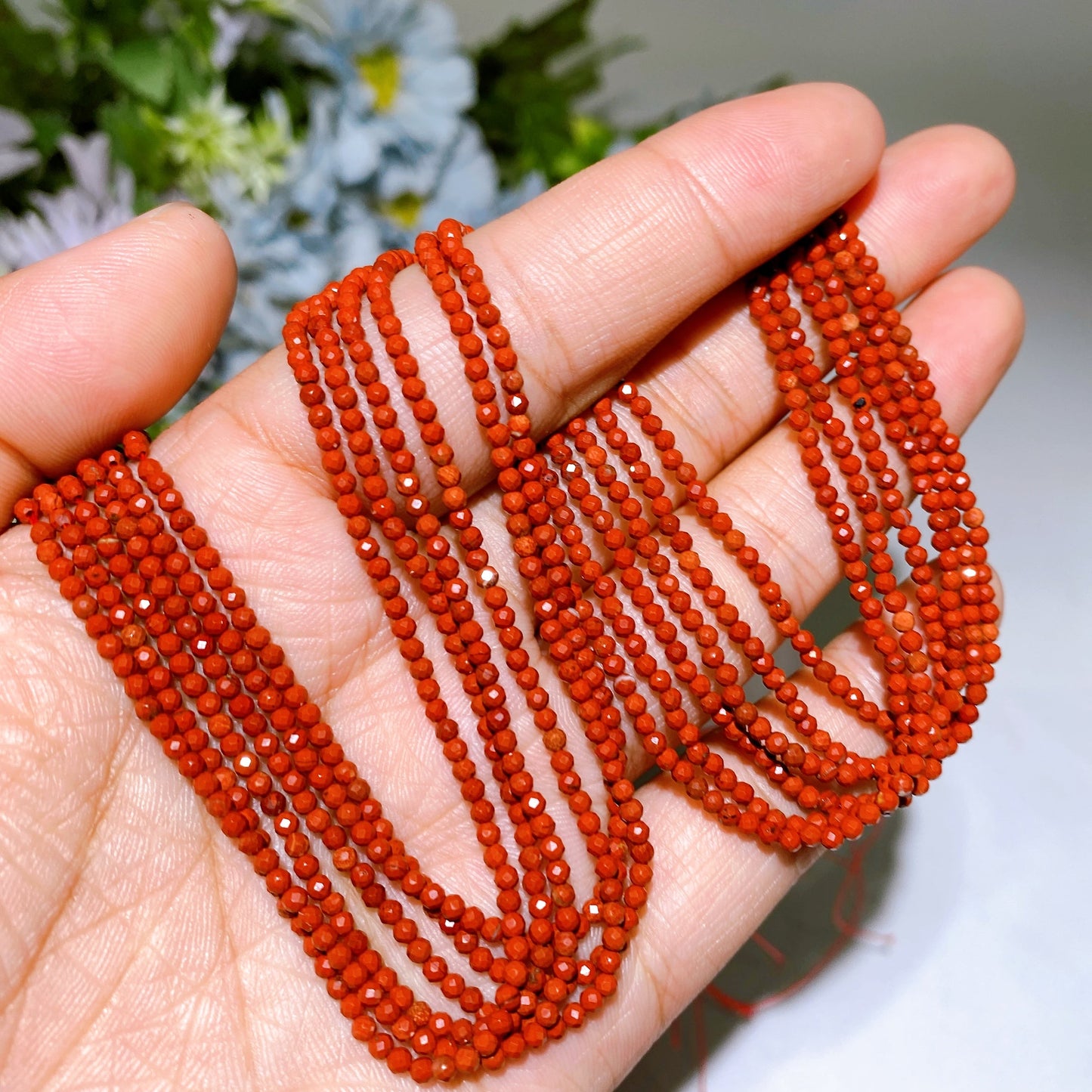 2mm Faceted Crystal Beads String Crystal Healing Bulk Wholesale