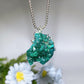 Raw Dioptase Pendant with Chain Necklace Crystal Healing Bulk Wholesale