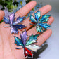 Abalone Shell Maple Leaf Shape Brooch Crystal Healing Bulk Wholesale