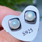 7-12mm Crystal Silver Ear Stud Earrings Crystal Healing Bulk Wholesale