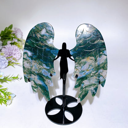 Crystal Angel Wings Carving with Stand Crystal Healing Bulk Wholesale