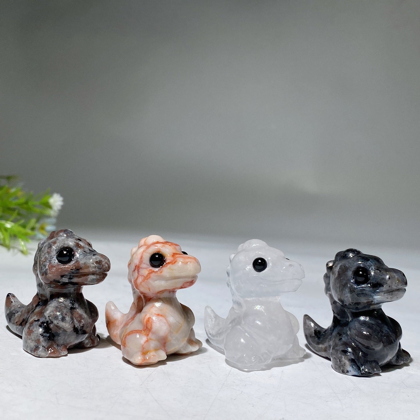 1.5" Crystal Dinosaur Carving Crystal Healing Bulk Wholesale
