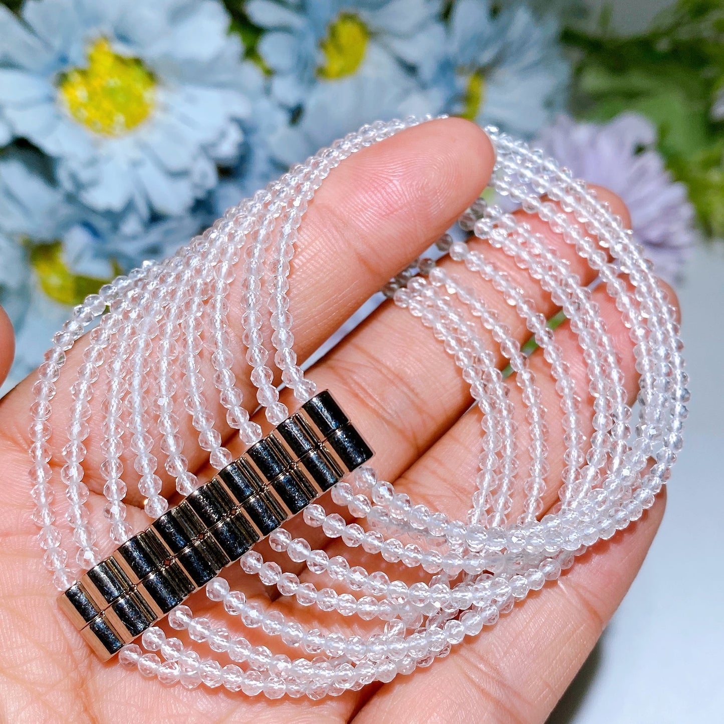 2.3-2.5mm Crystal Faceted Bracelet Crystal Healing Bulk Wholesale