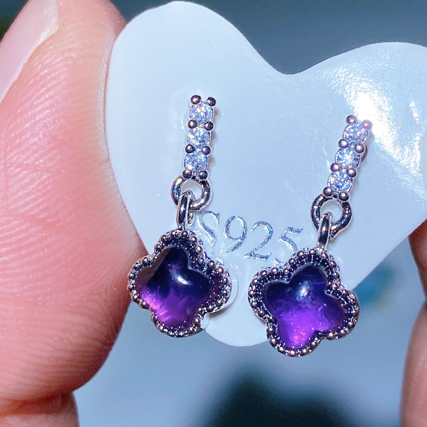 7-12mm Crystal Silver Ear Stud Earrings Crystal Healing Bulk Wholesale