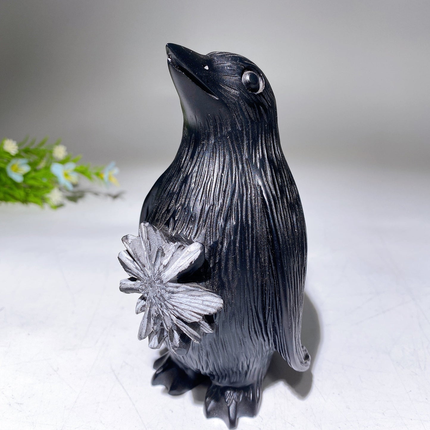 5.0" Chrysanthemum Penguin Carving Crystal Healing Bulk Wholesale