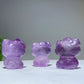 1.5" Amethyst Hello Kitty Carving Crystal Healing Bulk Wholesale