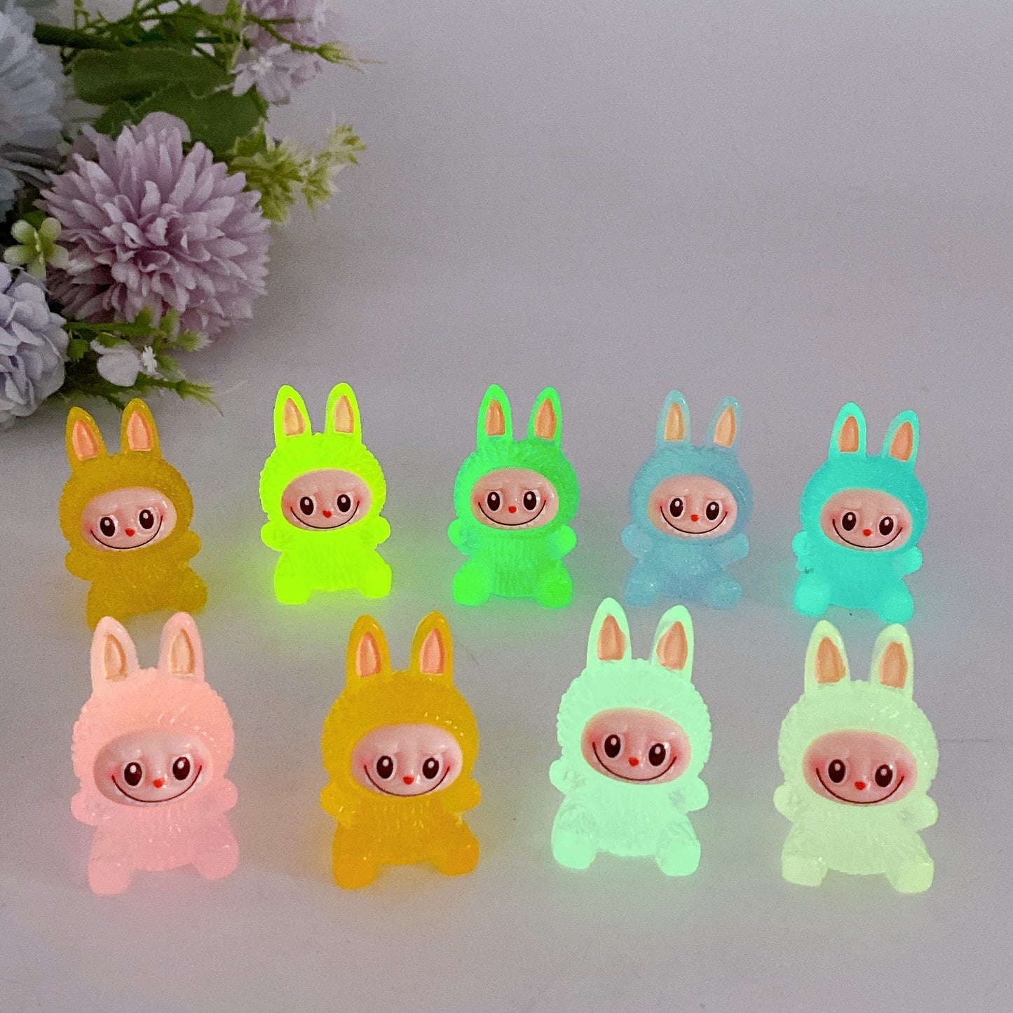 45mm Luminous Labubu Carving Crystal Heealing Bulk Wholesale
