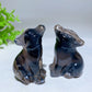 1.8"-2.1"  UV Reactive Volvanic Agate Turtle Elephant Cat Wolf Animal Carving Crystal Healing Bulk Wholesale