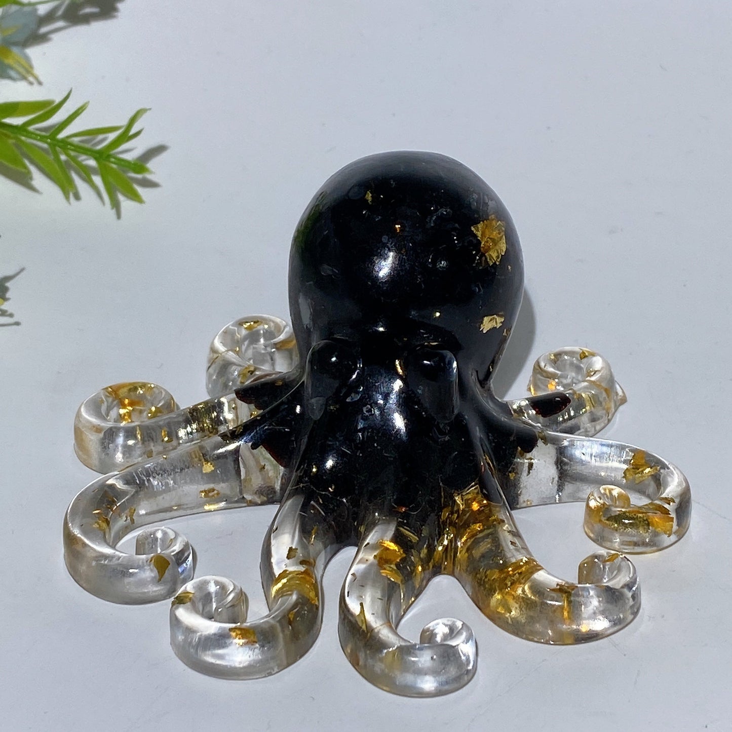 10cm Crystal Chips Infused Resin Octopus Carving Crystal Healing Bulk Wholesale