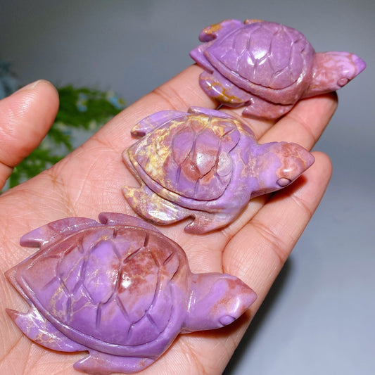 2.0"-2.4" Phosphosiderite Turtle Carving Crystal Healing Bulk Wholesale