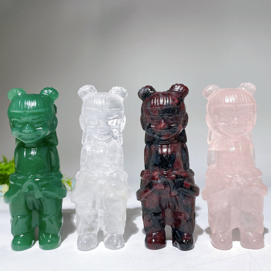 3.9" Crystal Nezha Carving Crystal Healing Bulk Wholesale