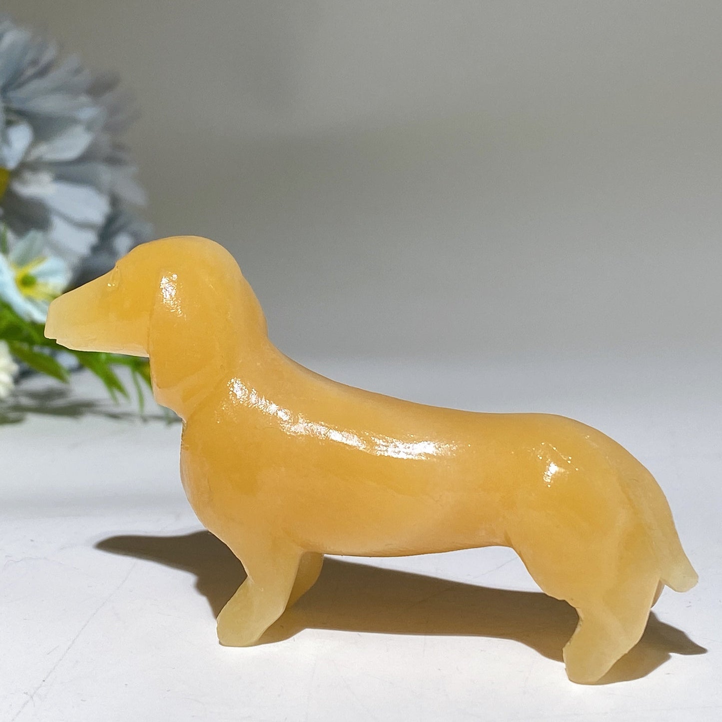 3.0" Crystal Sausage Dog Carving Crystal Healing Bulk Wholesale