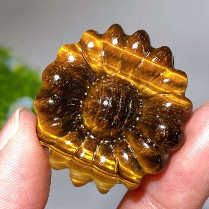 1.3" Crystal Sunflower Carving Crystal Healing Bulk Wholesale