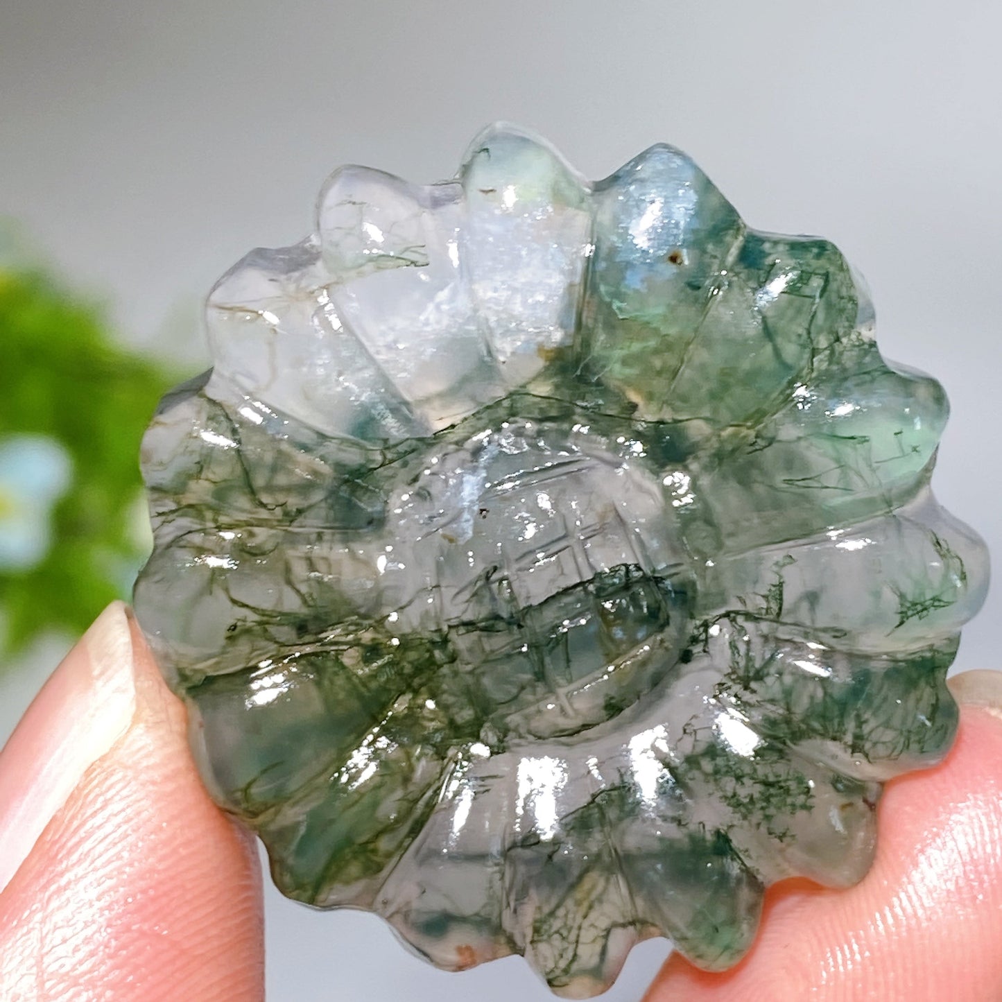 1.3" Crystal Sunflower Carving Crystal Healing Bulk Wholesale