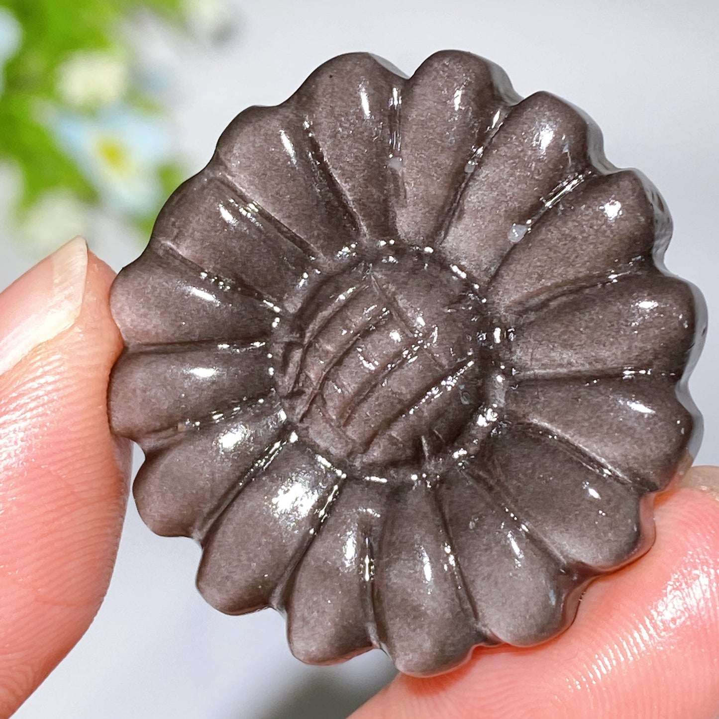1.3" Crystal Sunflower Carving Crystal Healing Bulk Wholesale