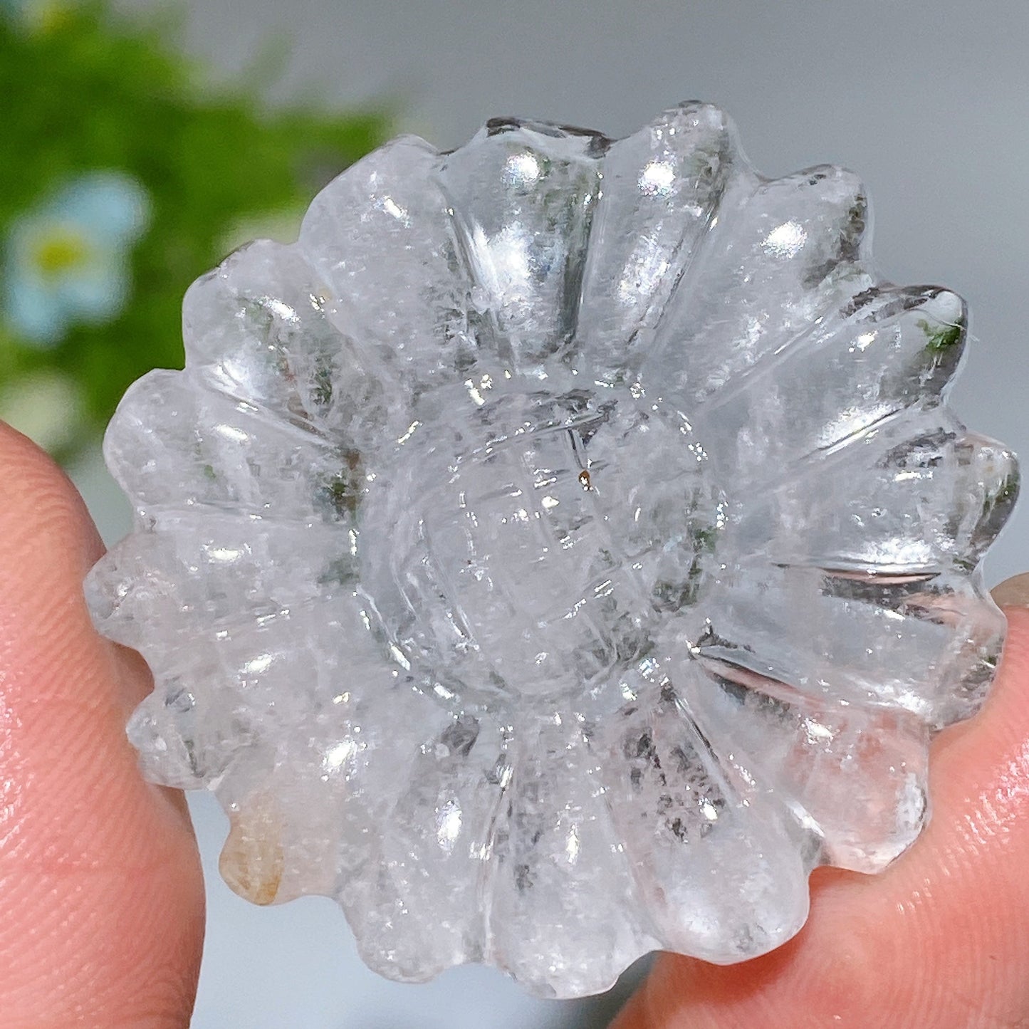 1.3" Crystal Sunflower Carving Crystal Healing Bulk Wholesale