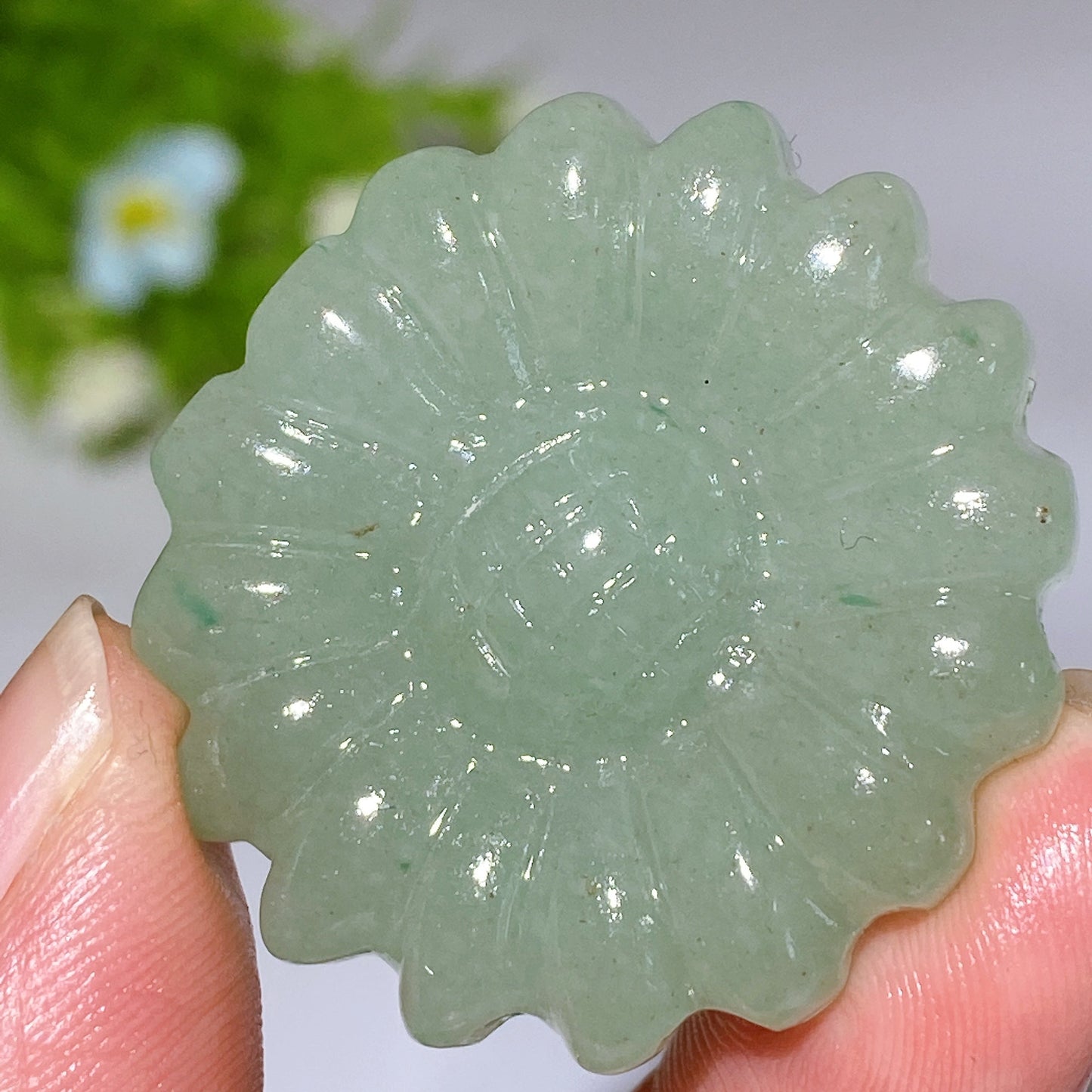1.3" Crystal Sunflower Carving Crystal Healing Bulk Wholesale