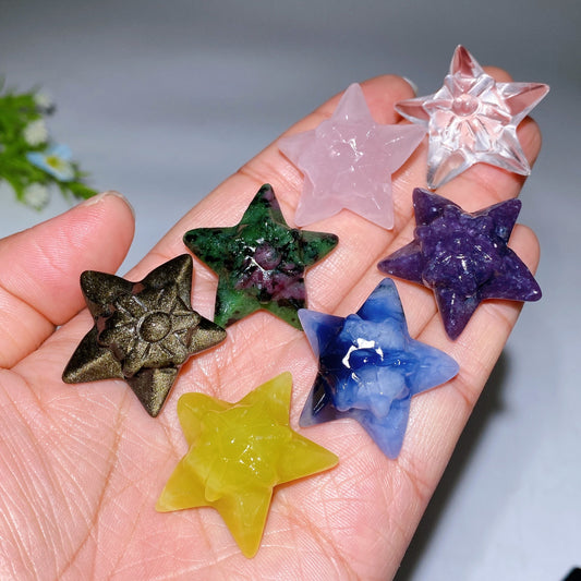 1.1" Crystal Staryu Pokemon Series Carving Crystal Healing Bulk Wholesale