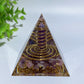 6cm Crystal Chips Resin Orgone Pyramid Carving Crystal Healing Bulk Wholesale