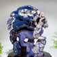 22cm Unique Blue Flower Agate Dragon Carving with Stand Crystal Healing Bulk Wholesale