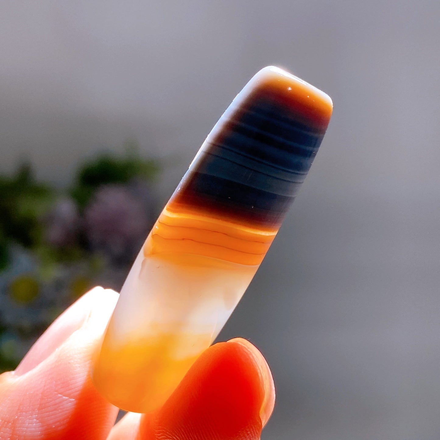 1.8"-2.0" Banded Agate Cylinder Pendant Crystal Healing Bulk Wholesale