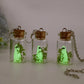 Luminous Ghost in Bottle Earring Necklace Crystal Healing Bulk Wholesale